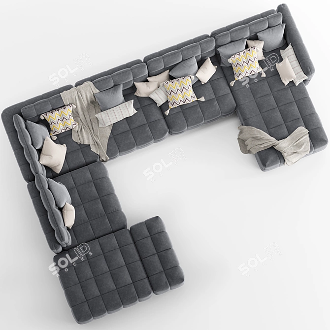 Sophisticated Moon Sofa 3D model image 5