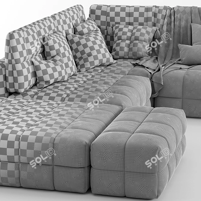 Sophisticated Moon Sofa 3D model image 6