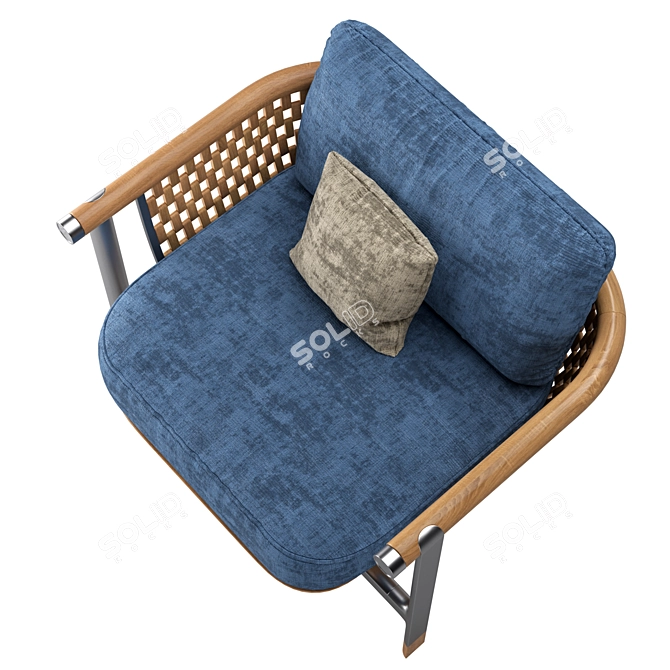 Fashionable and Functional Basket Armchair 3D model image 3