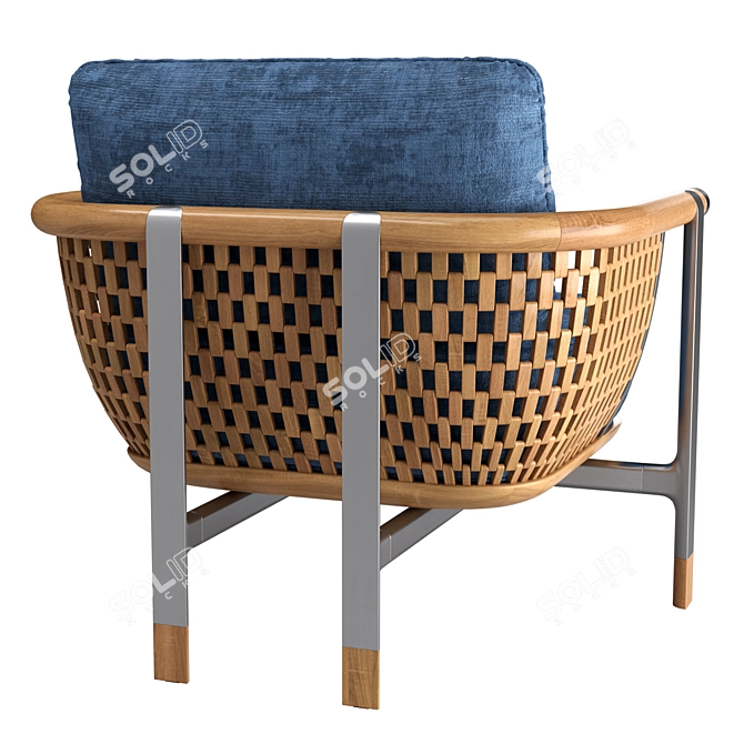 Fashionable and Functional Basket Armchair 3D model image 5