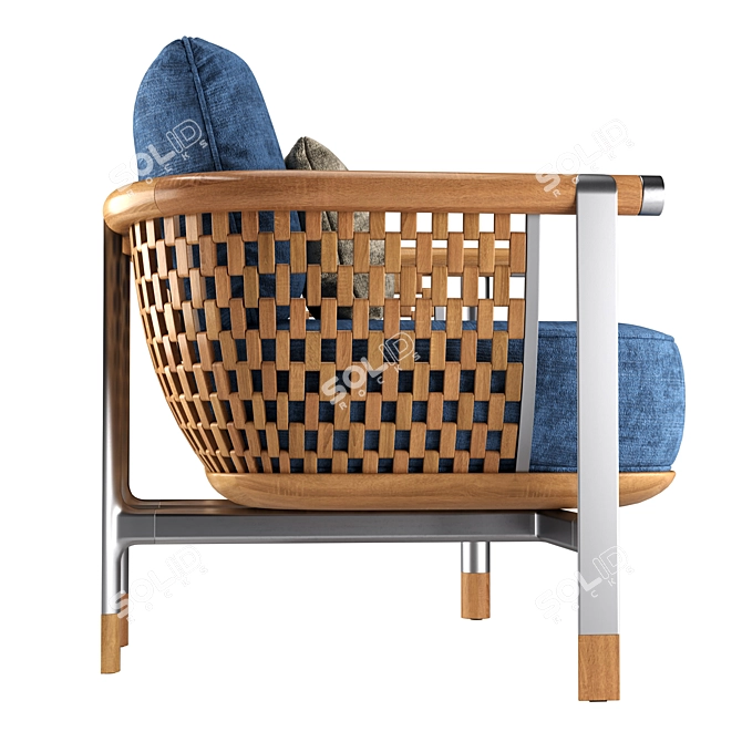 Fashionable and Functional Basket Armchair 3D model image 6