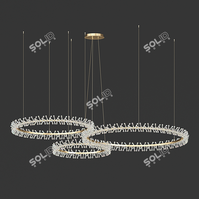 Elegant Laurel Chandelier: Stunning Lighting Fixture 3D model image 1