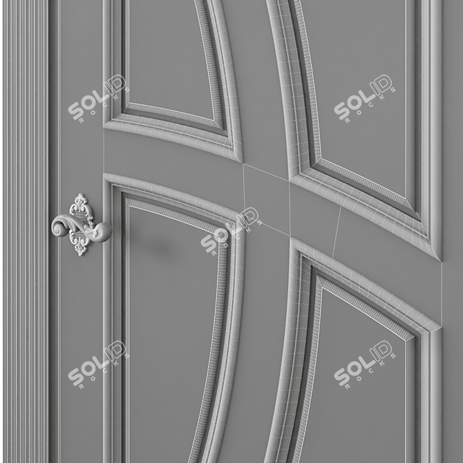 Modern Interior Door: UV Mapped 3D model image 6