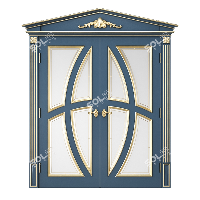 Elegant Interior Door 3D model image 1