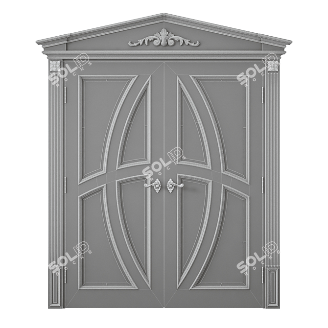 Elegant Interior Door 3D model image 4