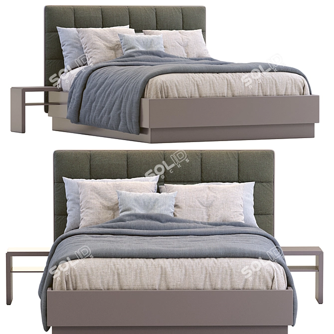 Modern Boconcept Bed - Lugano 3D model image 3