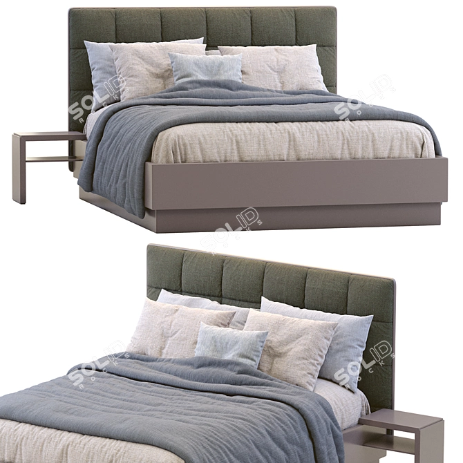 Modern Boconcept Bed - Lugano 3D model image 7