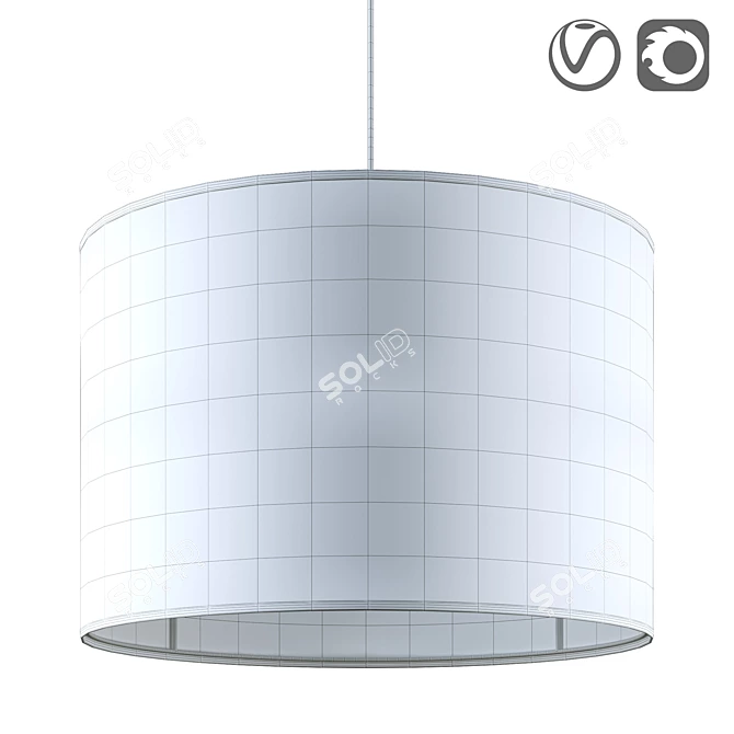 Romantic Floral Lampshade 3D model image 2