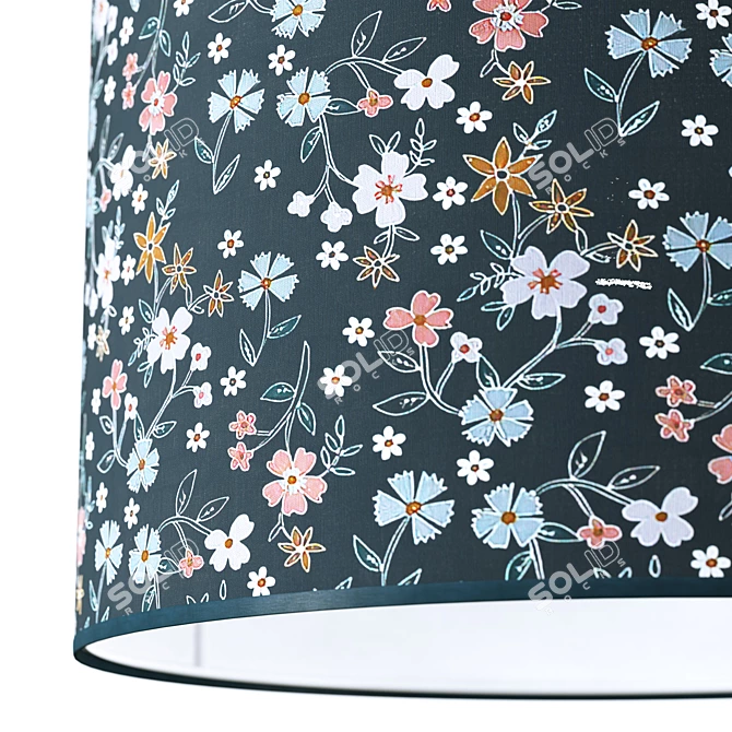 Romantic Floral Lampshade 3D model image 4