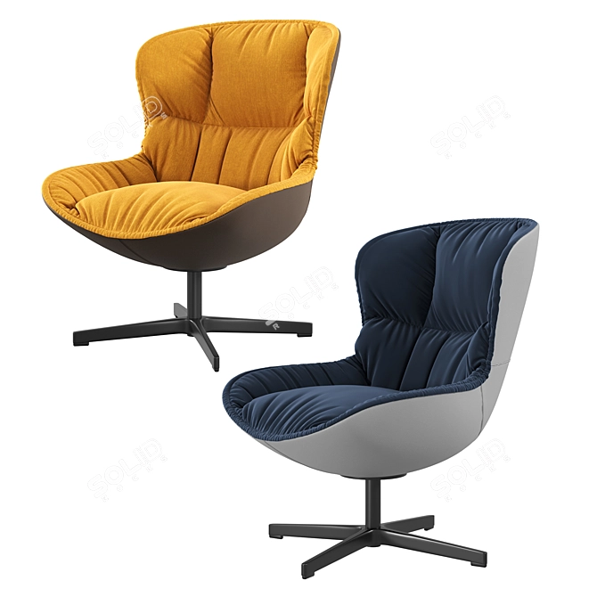 Elegant Italian Armchair: Softy 3D model image 4