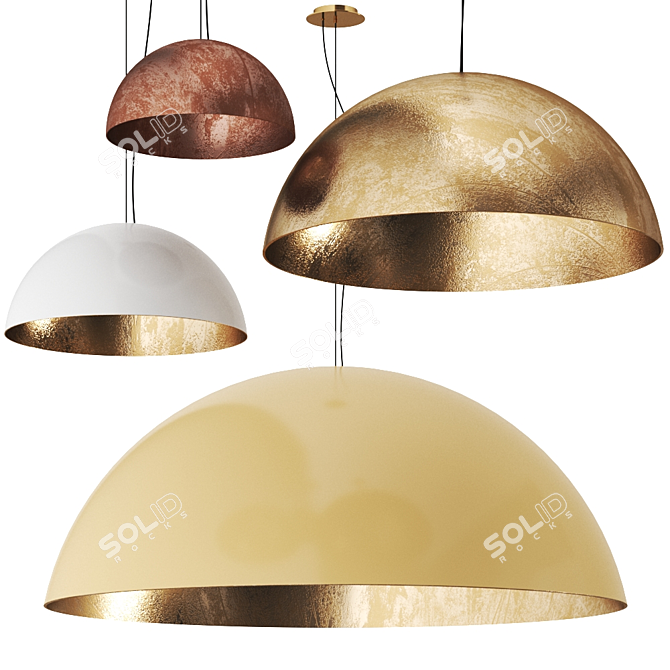 Brera II Pendant Lamp: Elegant Lighting Solution 3D model image 1