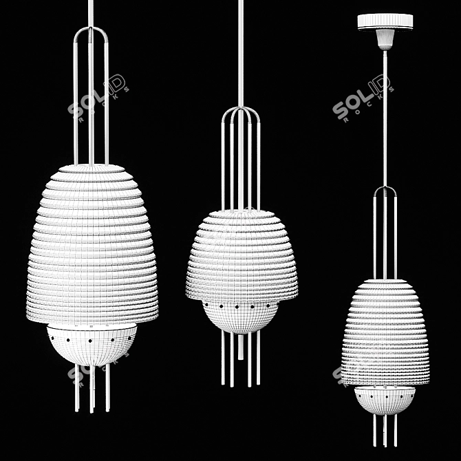 Signal X Pendant: Elegant Illumination 3D model image 2