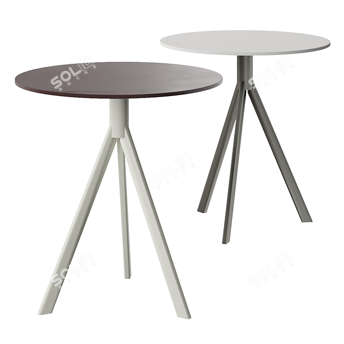 Minimalist Cafe Side Table 3D model image 1