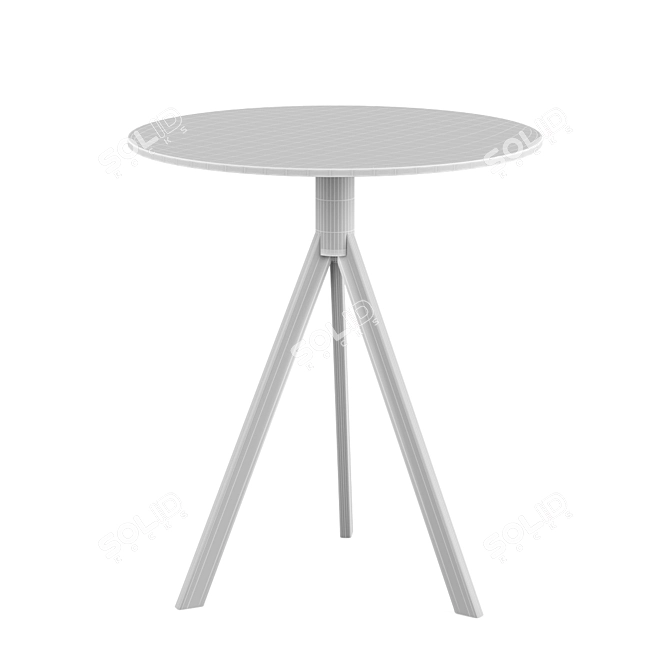 Minimalist Cafe Side Table 3D model image 3