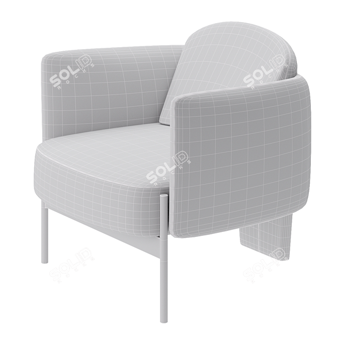 Misura Emme Virgin Italian Armchair 3D model image 4