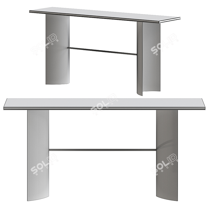 Elegant Tondo Console Table: Ana Roque Interiors 3D model image 2
