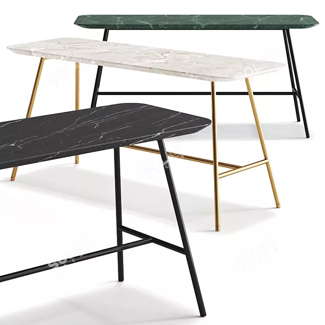 Modern Dutch Design: Holland Console 3D model image 1