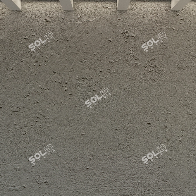 Stunning Textured Concrete Wall 3D model image 2