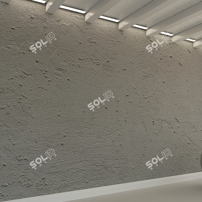 Stunning Textured Concrete Wall 3D model image 3