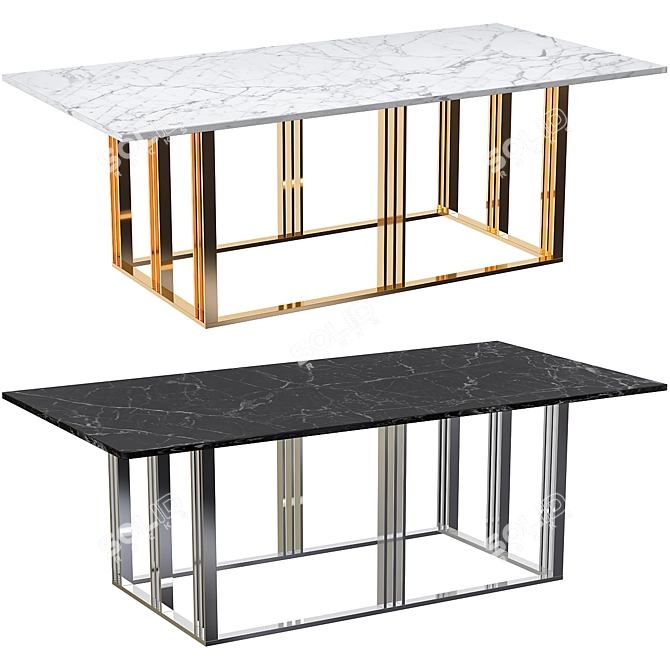 Elegant Bristol Dining Table 3D model image 1