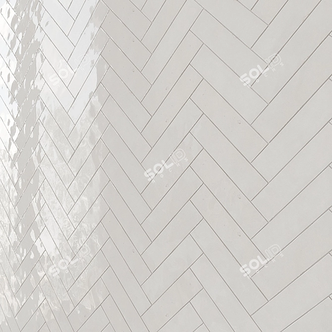 Lume Herringbone Tile 240x60mm 3D model image 6