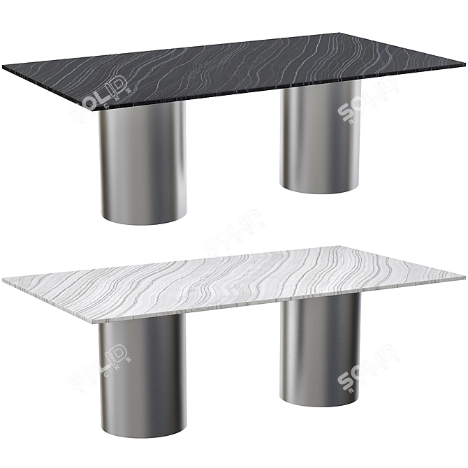 Sleek Beeler's Dining Table - Modern Design 3D model image 1