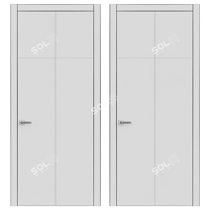 Contemporary Interior Door - 2200x980mm 3D model image 2