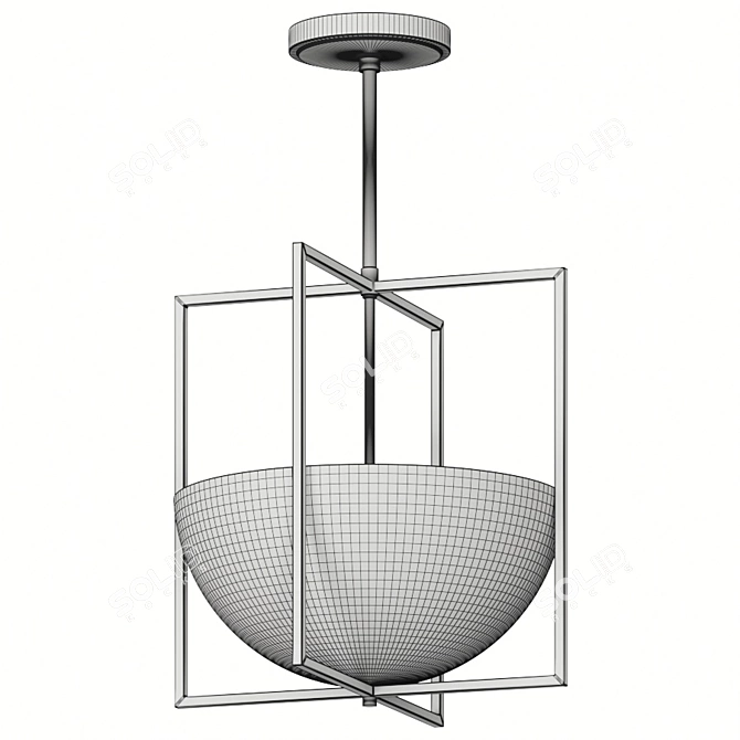 Sleek Royce Pendant Lamp 3D model image 2