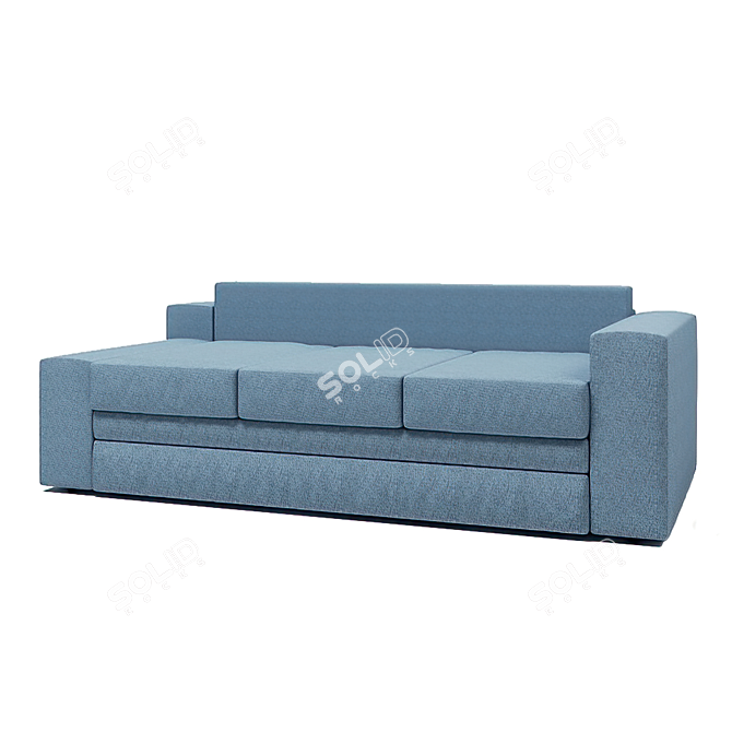 Eva Euro Sofa: Comfort & Versatility 3D model image 1