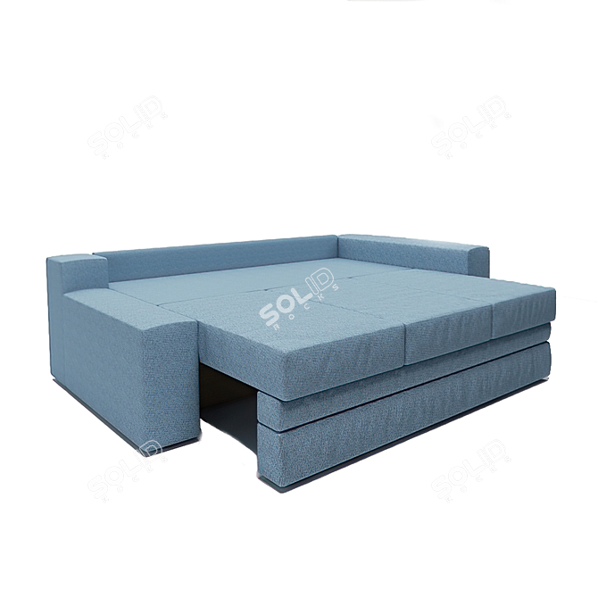 Eva Euro Sofa: Comfort & Versatility 3D model image 4