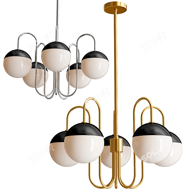 Elegant Renee Chandelier: Timeless Beauty 3D model image 1