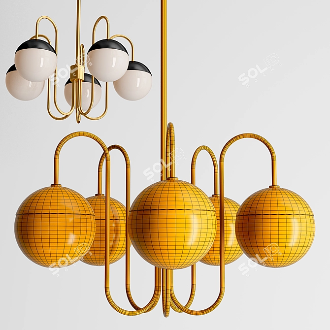 Elegant Renee Chandelier: Timeless Beauty 3D model image 3