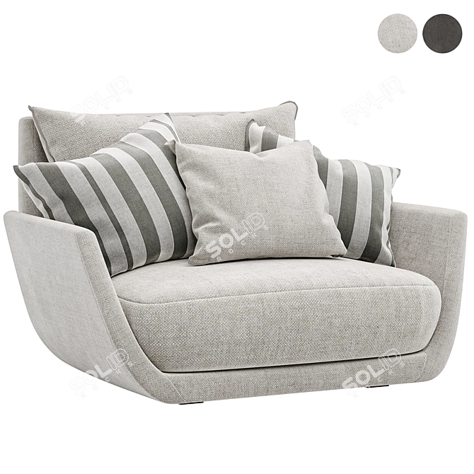Elegantly Comfortable Tuliss Armchair 3D model image 1