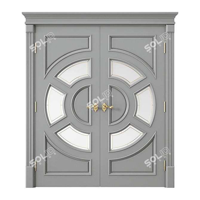 Sleek Interior Door - UV Mapped 3D model image 1