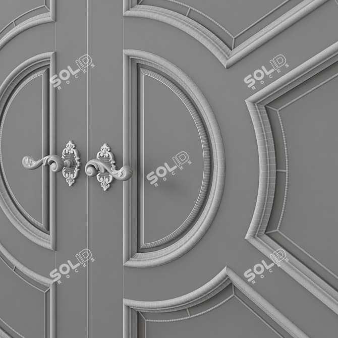 Sleek Interior Door - UV Mapped 3D model image 6