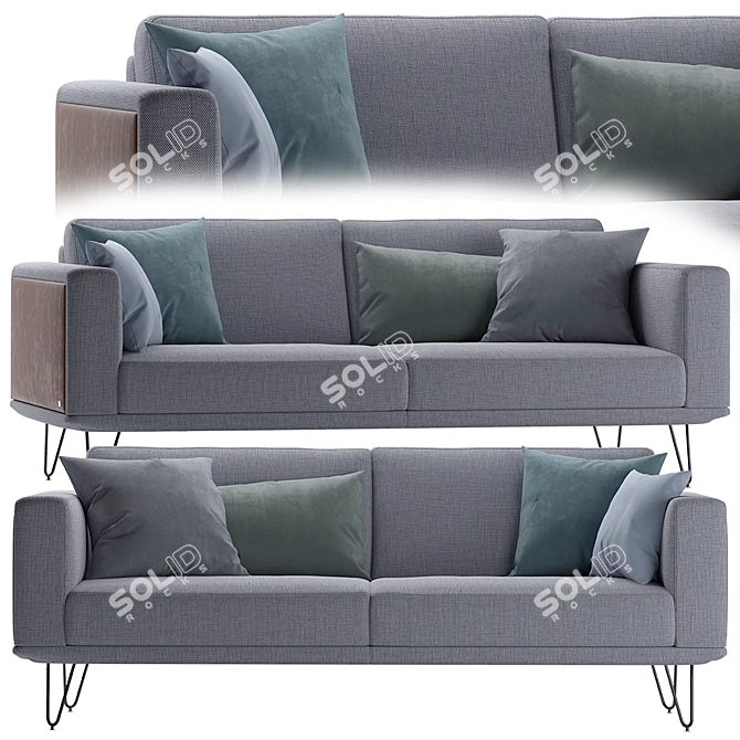 Luxurious Carre Villeroy & Boch Sofa 3D model image 2