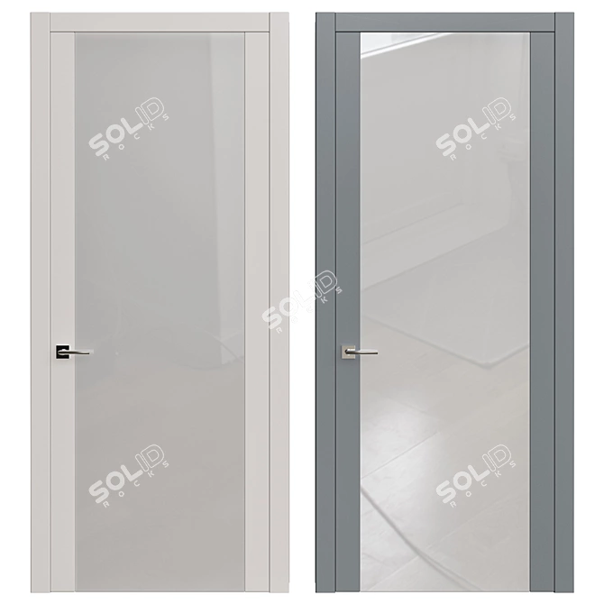 Modern Interior Door - 2200x980mm 3D model image 1