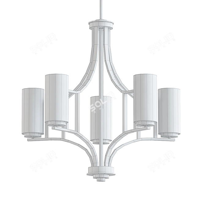 Kichler Vara 25 1: Stylish Distressed Chandelier 3D model image 2