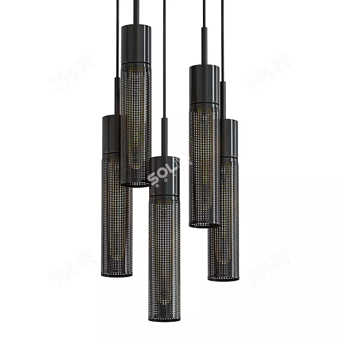 Sonneman Urban Edge Pendant: Modern and Sleek 3D model image 1