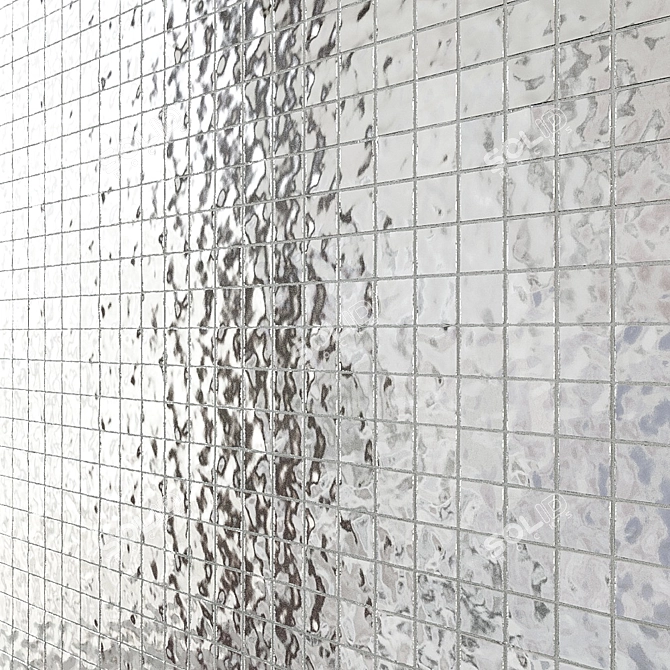 StarMosaic Metal Tiles - Golden Glossy Silver Glossy 3D model image 3