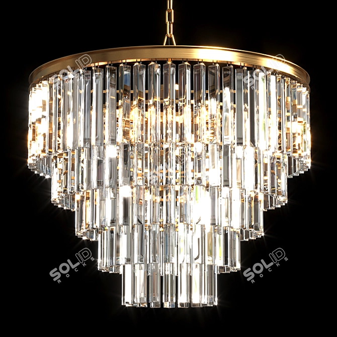 Gatsby Gold Chandelier 3D model image 1