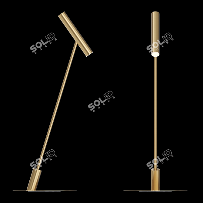 Modern Desk Lamp with Tilted Stand - Lampatron ADLAUG TAB 3D model image 3