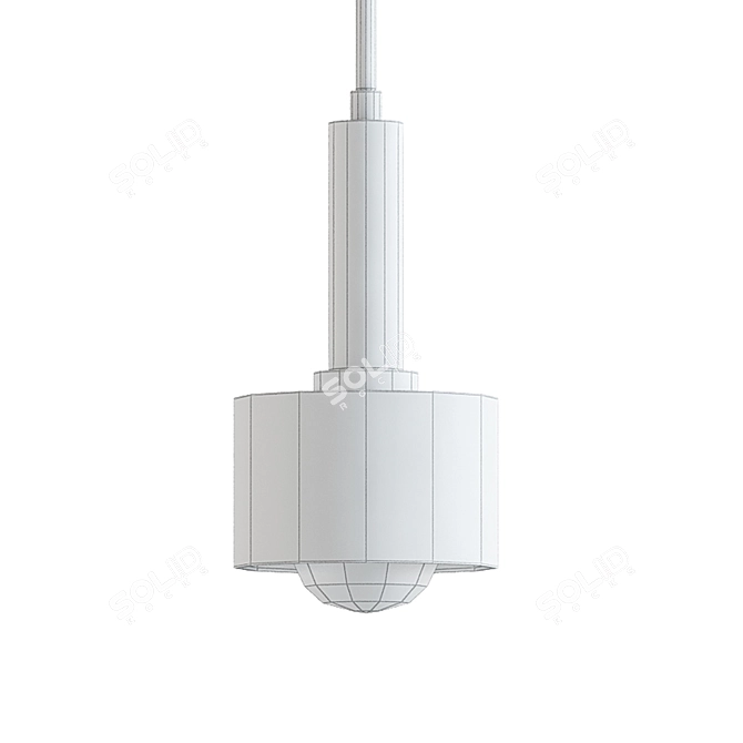 Nordic Copper Pendant Lamp 3D model image 2
