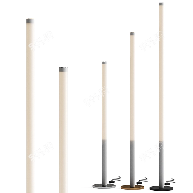 Sleek Tube Floor Lamp 3D model image 1