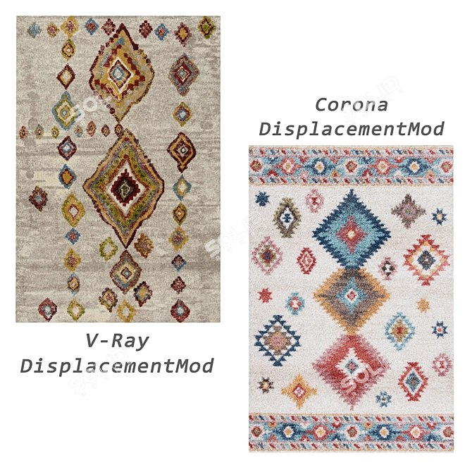 Versatile Rugs Set 3D model image 4