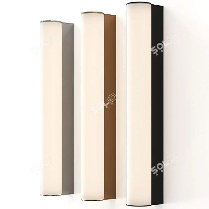 Sleek Tube Wall Lamp 3D model image 1