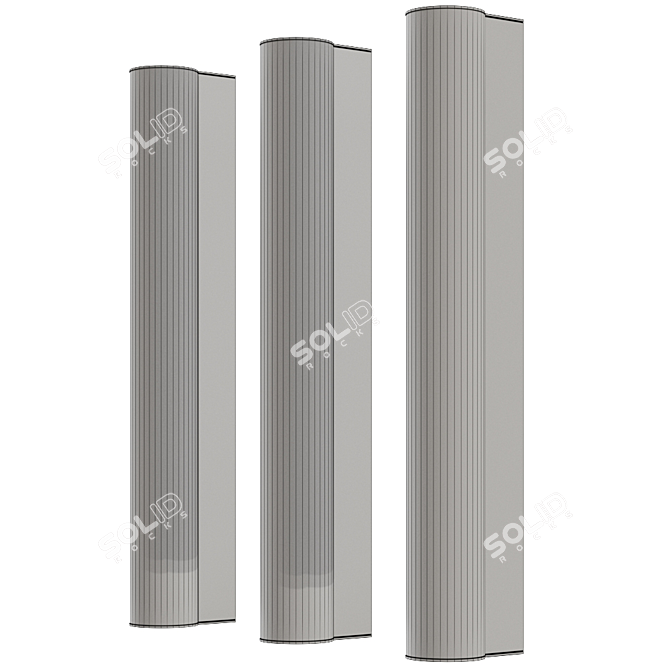 Sleek Tube Wall Lamp 3D model image 2