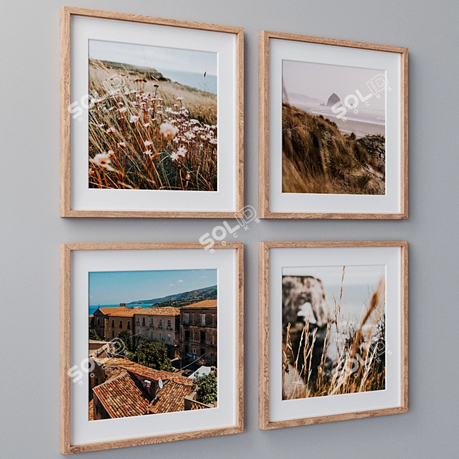 Multi-Framed Wall Paintings Set 3D model image 2