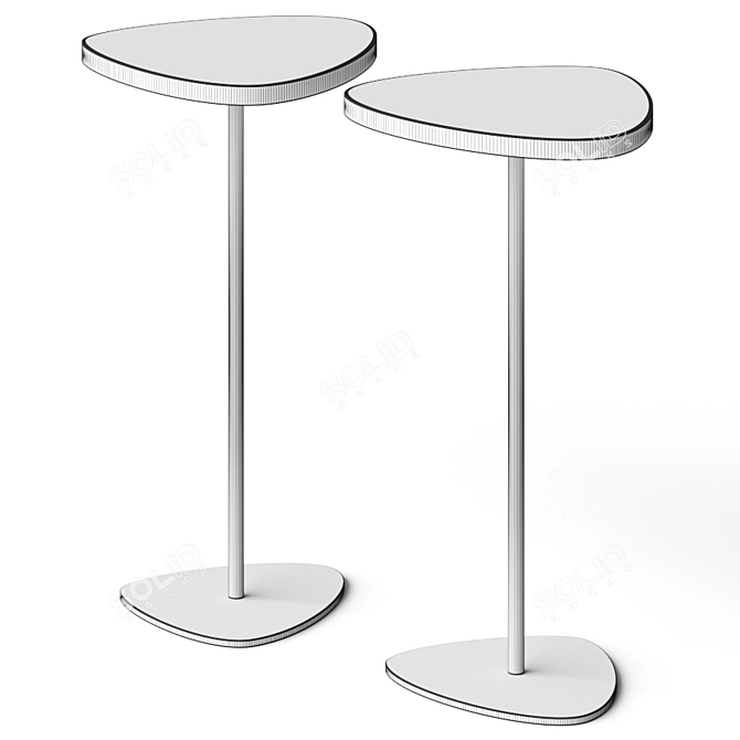 Elegant Leela Accent Table: Stylish & Spacious 3D model image 2