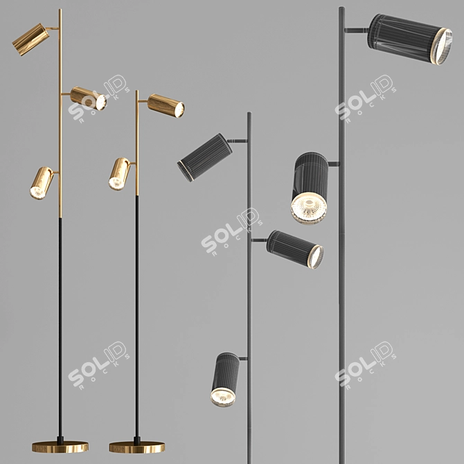 Elegant Swivel LED Floor Lamps 3D model image 2